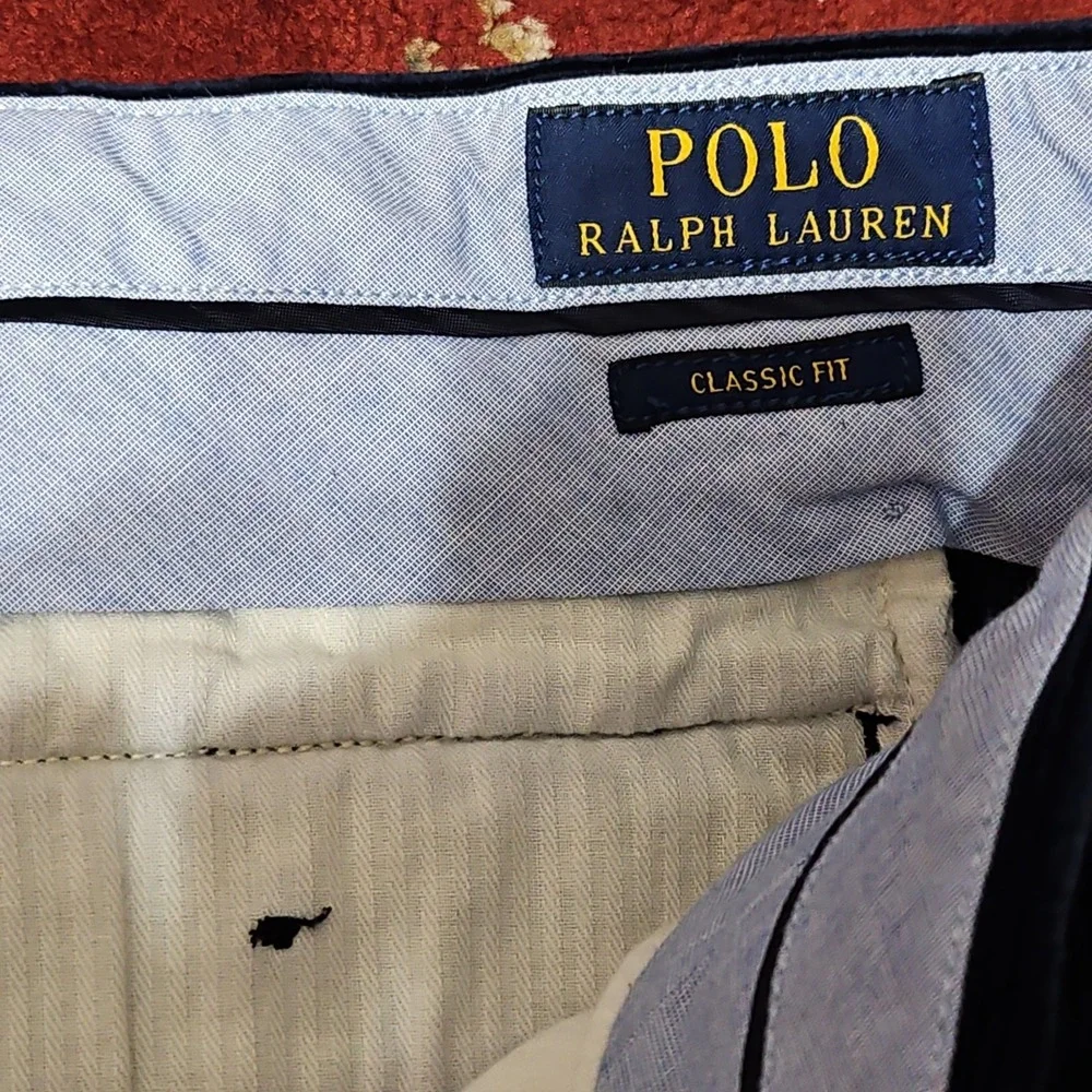 Polo Ralph Lauren Navy Blue Corduroy Pants Classic Fit Mens 50B x 30
